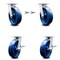 Service Caster 8 Inch Kingpinless Solid Poly Wheel Caster Swivel Locks 2 Brakes SCC, 2PK SCC-KP30S820-SPUR-BSL-2-SLB-2 - alternate 1